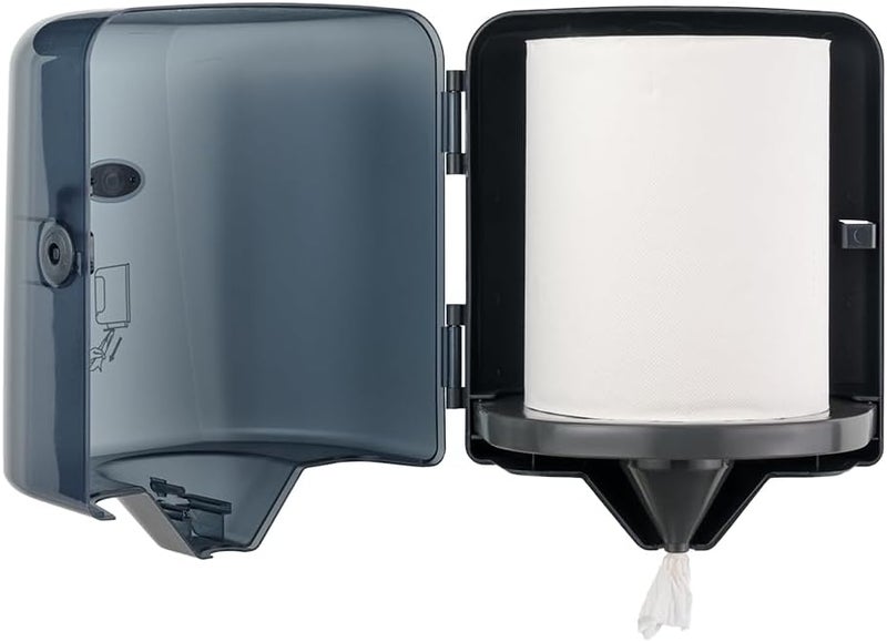 EZPULL EZbrnd Wall Mount High Capacity Centerpull Paper Towel Dispenser for Commercial/Washroom/Office/FoodService, Pearl Black - Image 3